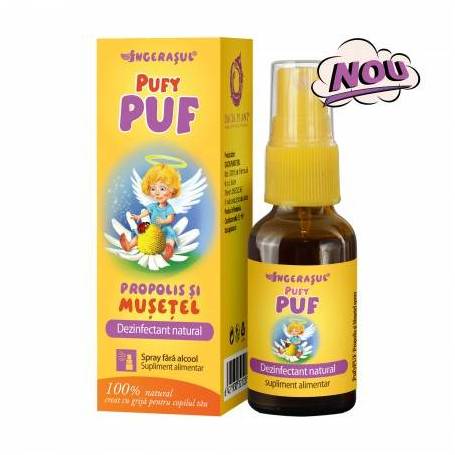 PufyPUF Propolis si Musetel fara alcool spray 20ml - Dacia Plant