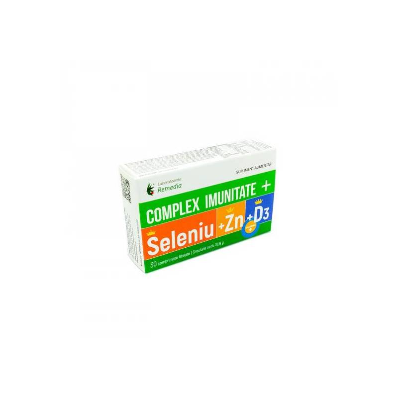Complex Imunitate Seleniu, Zinc si vitamina D3, 30cps - Remedia