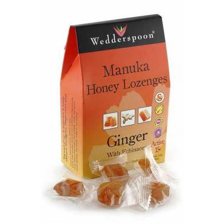 Bomboane cu Miere de Manuka, Ghimbir si Echinacea 120g - WEDDERSPOON