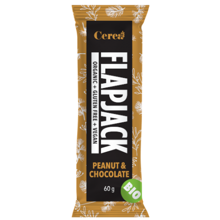 Baton Flapjack cu arahide si ciocolata, fara gluten, 60g - Cerea - Naterra