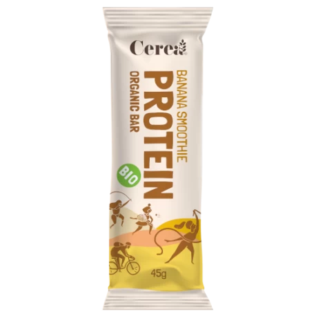 Baton, Protein banana smoothie, fara gluten, eco-bio, 45g - Cerea