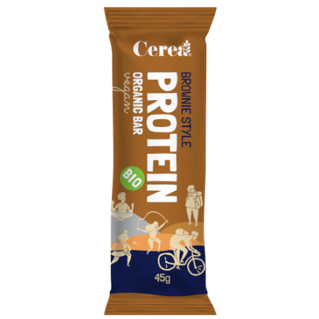 Baton, Protein brownie, fara gluten, eco-bio, 45g - Cerea