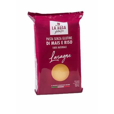 Lasagne paste, fara gluten, eco-bio, 250g - La Rosa