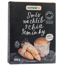 Mix pentru paine cu Seminte de Chia, fara gluten, eco-bio, 500g - Nominal