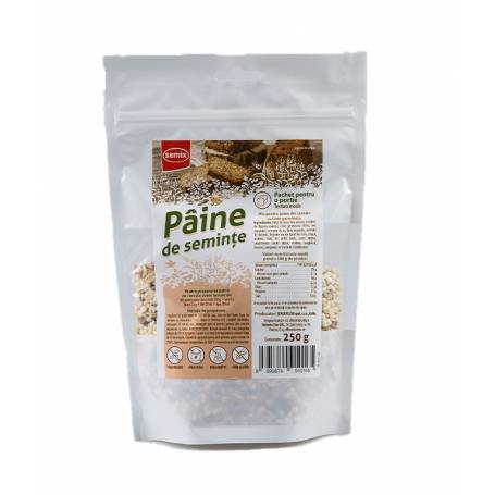 Mix pentru paine de seminte Grain Loaf, fara gluten, eco-bio, 250g - Semix