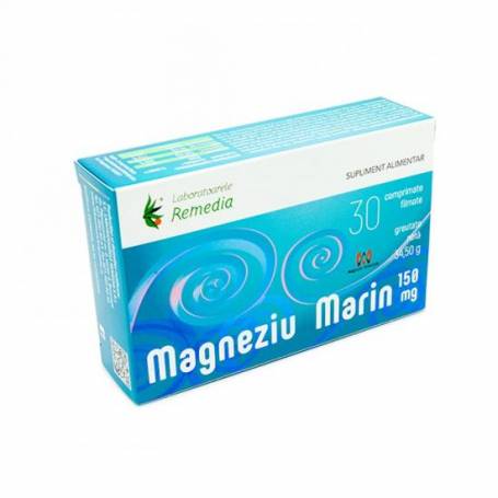 Magneziu Marin, 150mg, 30cpr - Remedia