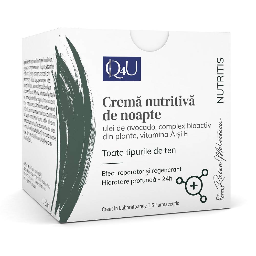 Crema Nutritiva Pentru Noapte, Nutritis Q4u, 50ml - Tis Farmaceutic