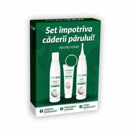 Set cadou pentru femei, Parusan, sampon 200ml, tonic 200ml si tratament 50ml - Zdrovit