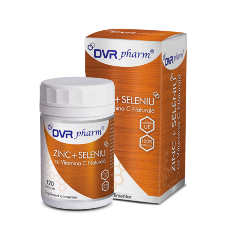 Zinc, Seleniu si Vitamina C naturala, 120cps - DVR Pharm