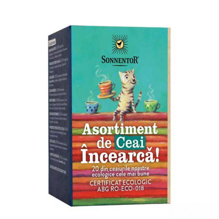 Asortiment de ceai 20 ceaiuri, incearca, 20plicuri - sonnentor