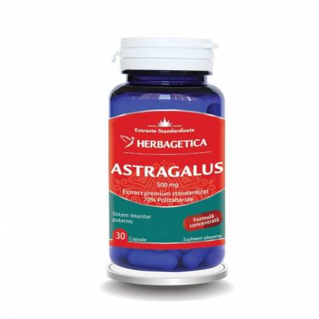 Astragalus, 500mg, 60cps si 30cps - Herbagetica