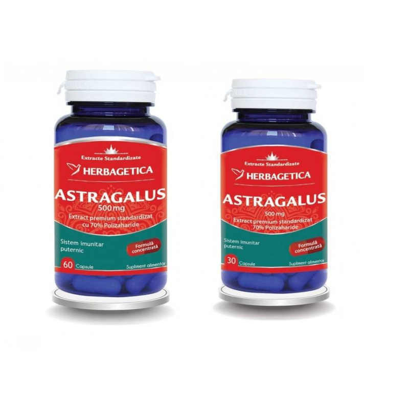 Astragalus, 500mg - Herbagetica - 30 capsule
