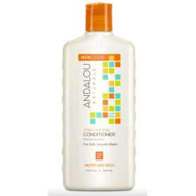 Balsam pentru par uscat, Argan Oil and Shea Moisture Rich Conditioner, 340ml - Secom - Andalou