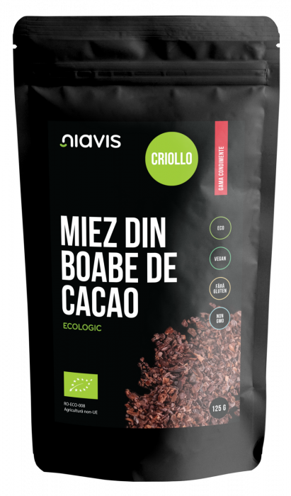 Miez din boabe de cacao, criollo, eco-bio, 150g - navis