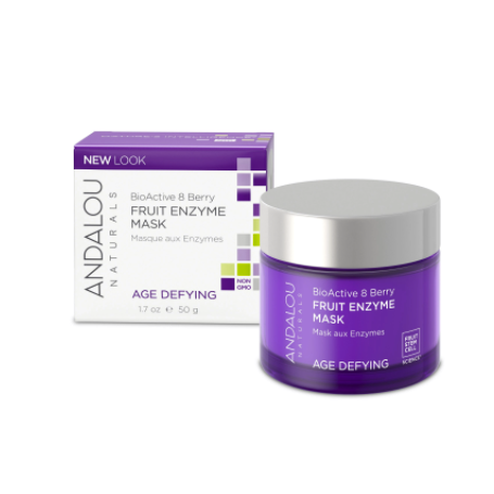 Masca enzimatica pentru ten uscat, BioActive 8 Berry Fruit Enzyme Mask, 50g - Secom - Andalou