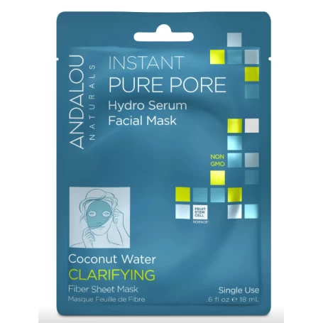 Masca celulozica pentru fata, Instant Pure Pore Hydro Serum Facial Mask, 18ml - Secom - Andalou