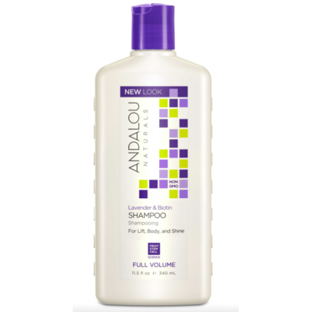 Sampon pentru par, Lavender and Biotin Full Volume Shampoo, 340ml - Secom - Andalou