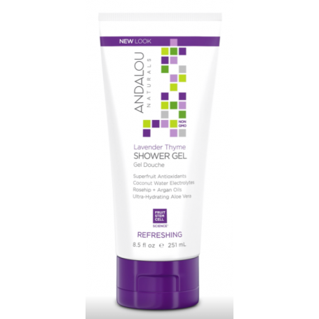 Gel de dus, Lavender Thyme Refreshing Shower Gel, 251ml - Secom - Andalou