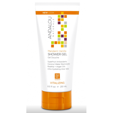 Gel de dus, Mandarin Vanilla Vitalizing Shower Gel, 251ml - Secom - Andalou