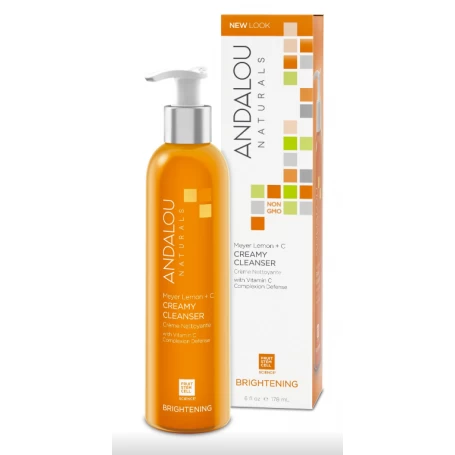 Gel crema de curatare pentru ten normal sau mixt, Meyer Lemon Creamy Cleanser, 178ml - Secom - Andalou