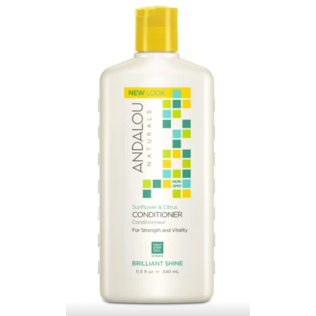 Balsam pentru par, Sunflower and Citrus Brilliant Shine Conditioner, 340ml - Secom - Andalou