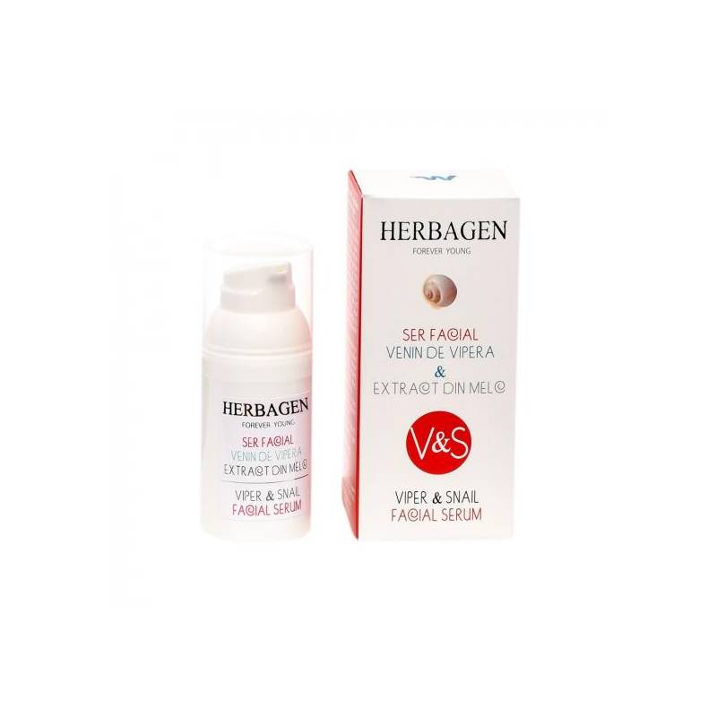Ser facial cu venin de vipera si extract de melc, 30g - Herbagen