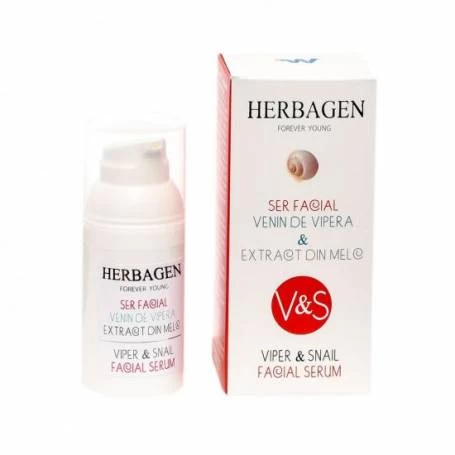 Ser facial cu venin de vipera si extract de melc, 30g - Herbagen