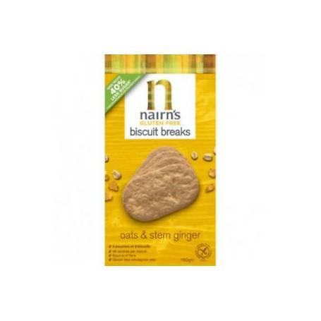 Biscuiti din ovaz cu hhimbir, fara gluten, 160g - Nairn'S