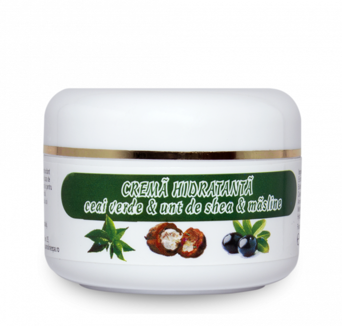 Crema faciala hidratanta cu ceai verde si unt de shea, 100ml - kosmo line