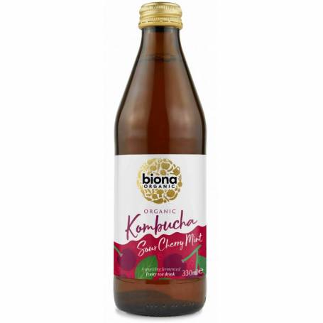 Kombucha cu visine si menta, eco-bio, 330ml - Biona