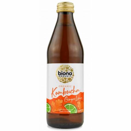 Kombucha cu ghimbir si lime, eco-bio, 330ml - Biona