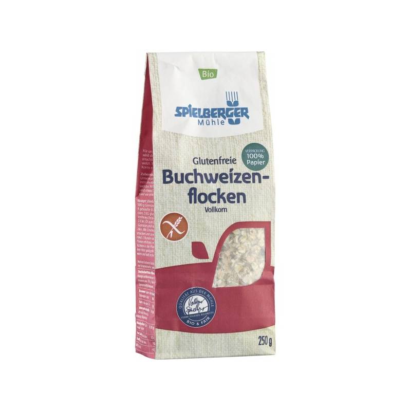 Fulgi de hrisca integrali, fara gluten, eco-bio, 250g - Spielberger
