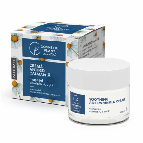 Crema antirid calmanta cu musetel si vitaminele A, E si F, 50ml - Cosmetic Plant