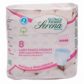 Chiloti din bumbac pentru incontinenta urinara, Medium - 5 picaturi 8buc – VIVICOT Serena Lady