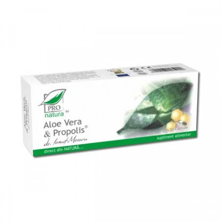 Aloe vera si propolis, 30cps - Pro Natura