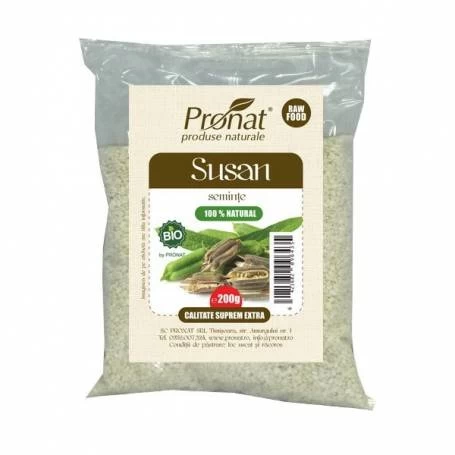 Seminte de susan integrale nedecorticate 200g - ECO-BIO - PRONAT