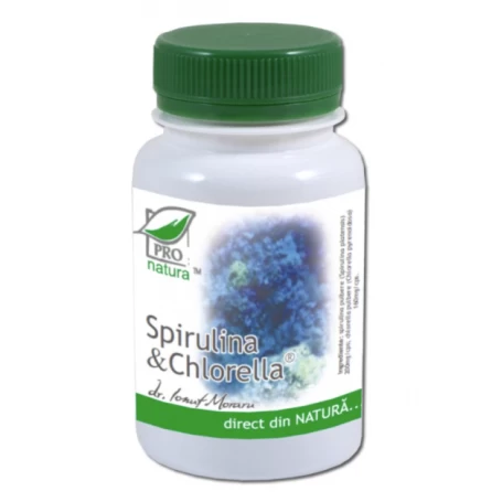 Spirulina si Chlorella, 60cps - Pro Natura