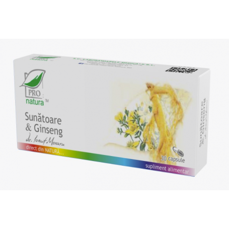 Sunatoare si Ginseng, 30cps - Pro Natura