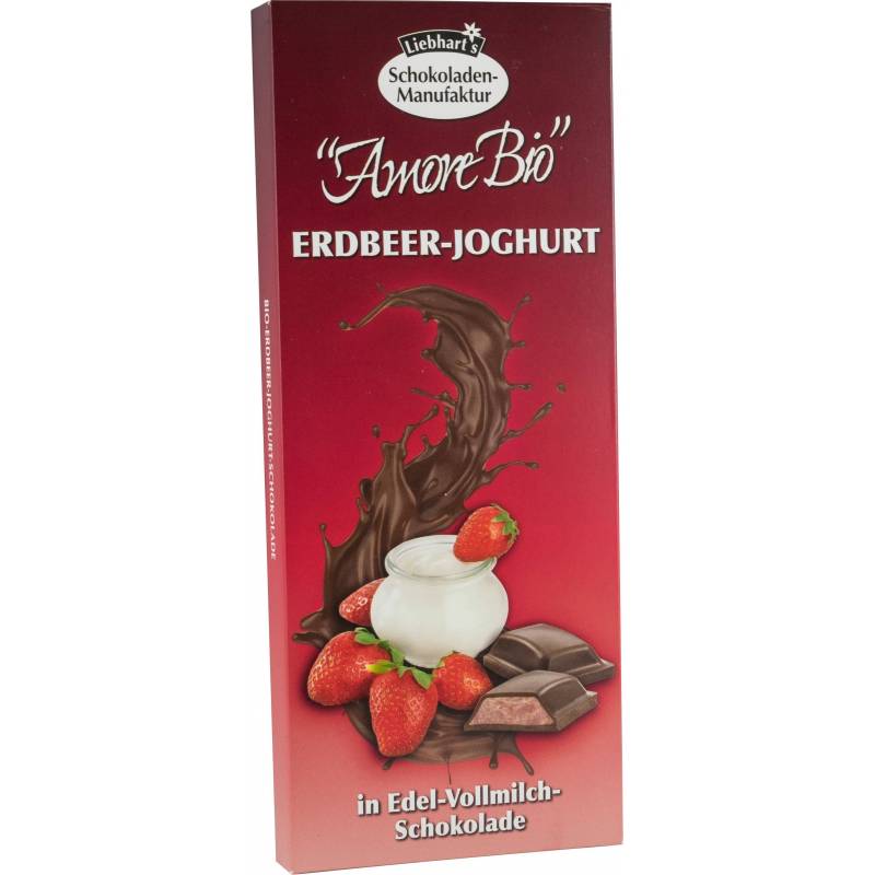 CIOCOLATA CU LAPTE UMPLUTA CU IAURT DE CAPSUNI Eco-Bio 100G -
