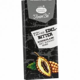 CIOCOLATA AMARUIE CU MIEZ DIN BOABE DE CACAO, 72% CACAO Eco-Bio 40g - LIEBHART'S AMORE BIO