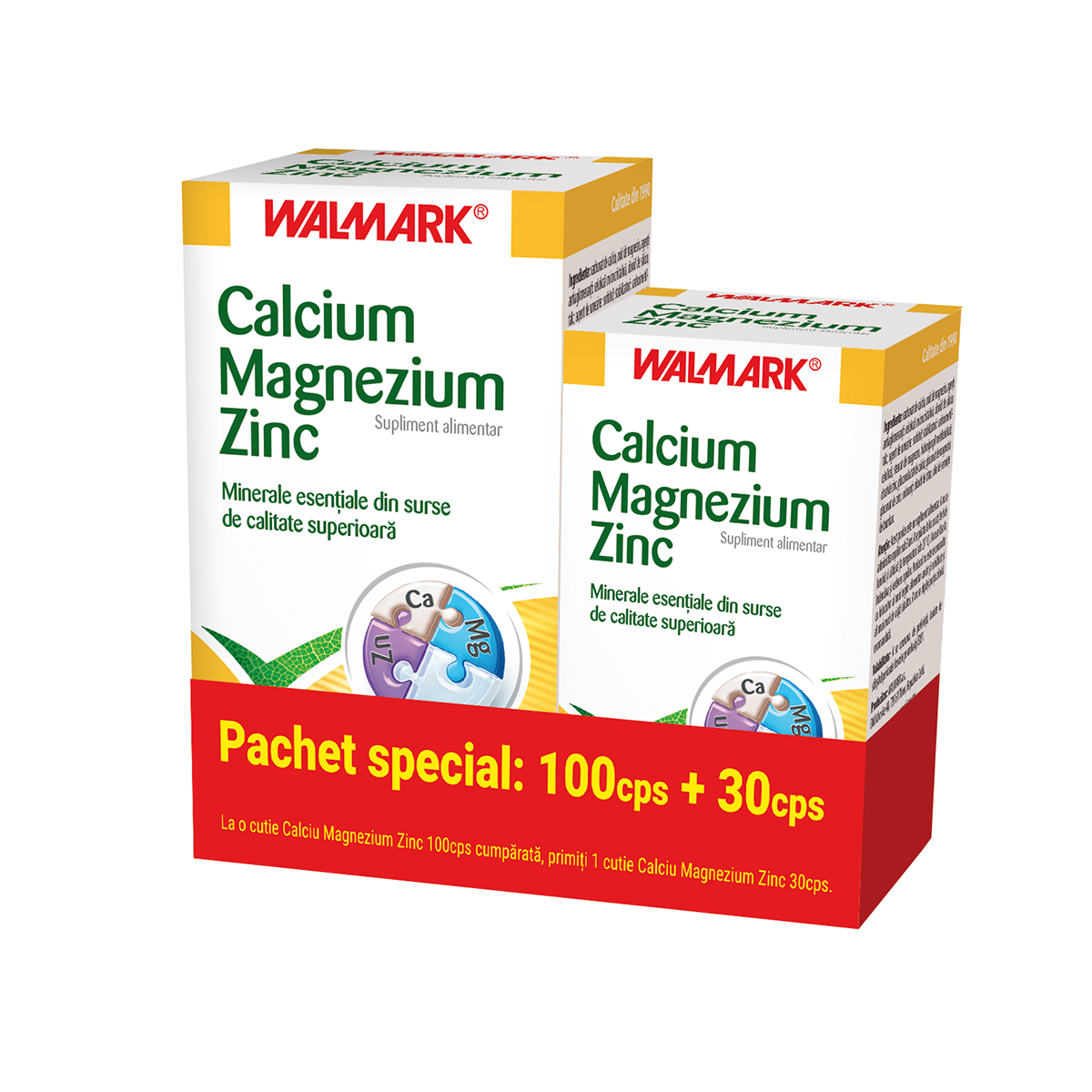 Calcium, magnezium si zinc, 130tbl - walmark