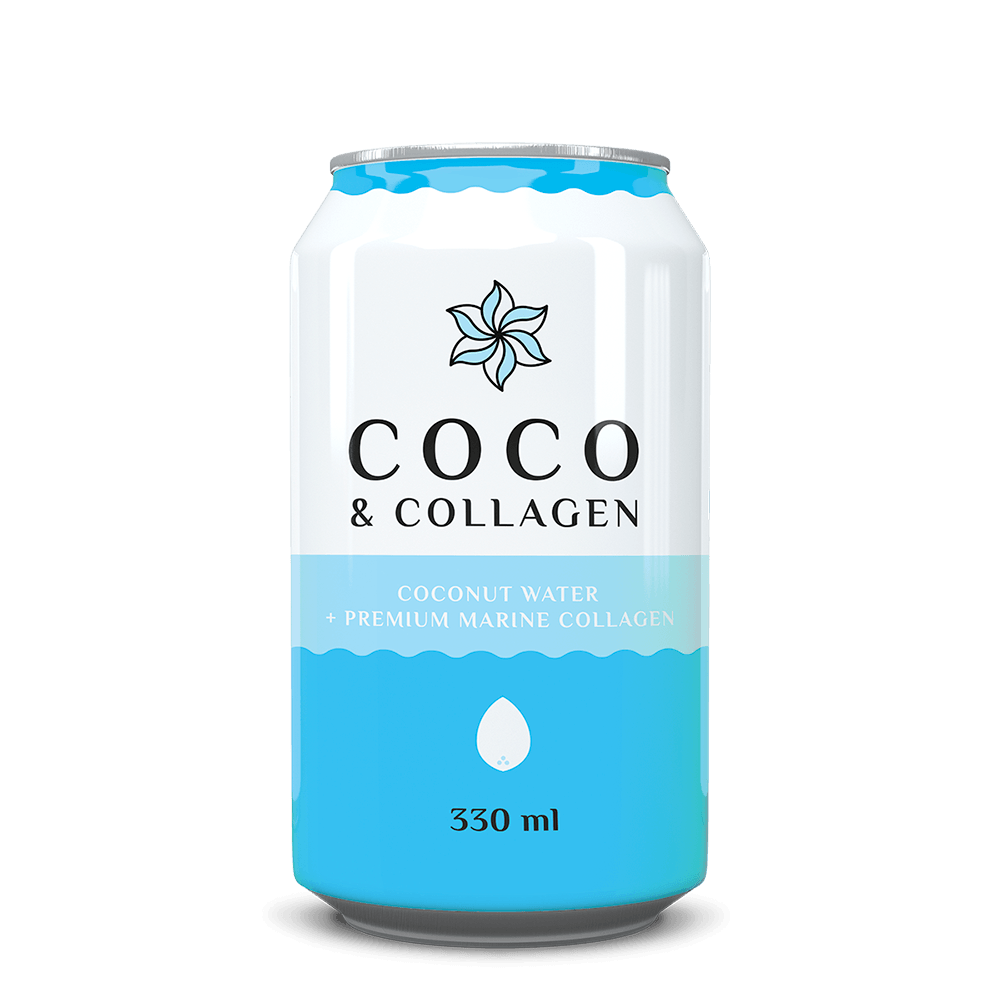 Coco colagen, apa de cocos naturala cu colagen marin, 330ml - diet-food