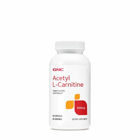 Acetyl-l-carnitine 500Mg, Acetil L-carnitina, 60cps - Gnc