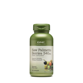 Herbal Plus Saw Palmetto Berries 540 Mg, Fructe De Palmier Pitic, 100cps - Gnc