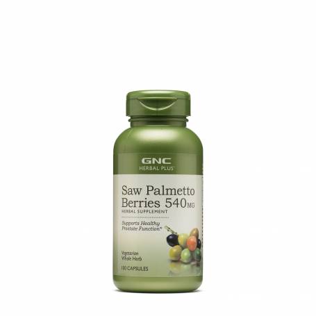 Herbal Plus Saw Palmetto Berries 540 Mg, Fructe De Palmier Pitic, 100cps - Gnc