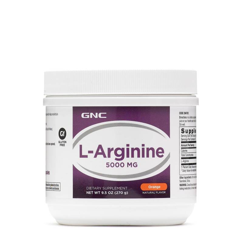 L-arginine 5000 Mg, L-arginina, Pulbere Cu Aroma De Portocale, 270g