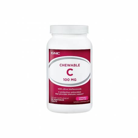 Chewable C 100 Mg, Vitamina C Masticabila, 180tbl - Gnc