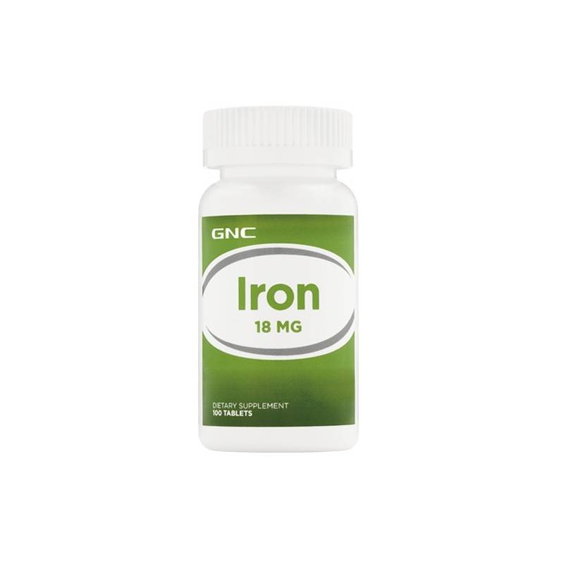 Iron 18mg, Fier, 100tbl - Gnc