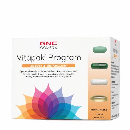Women's vitapak program energy and metabolism, complex de multivitamine pentru femei, energie si metabolism, 30buc - Gnc