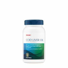Cod liver oil, ulei triplu din ficat de cod, 90cps - Gnc